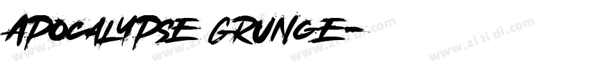 Apocalypse Grunge字体转换